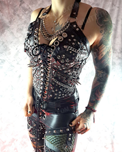 Spiked & Studded Heavy Metal/Goth Bustier #4