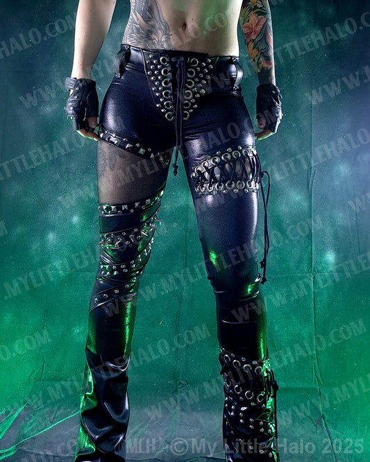 #5 Spiked, Lace up Boot Cut Pants