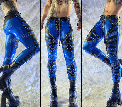 #6 Black & Blue O-ring Skinny Pants