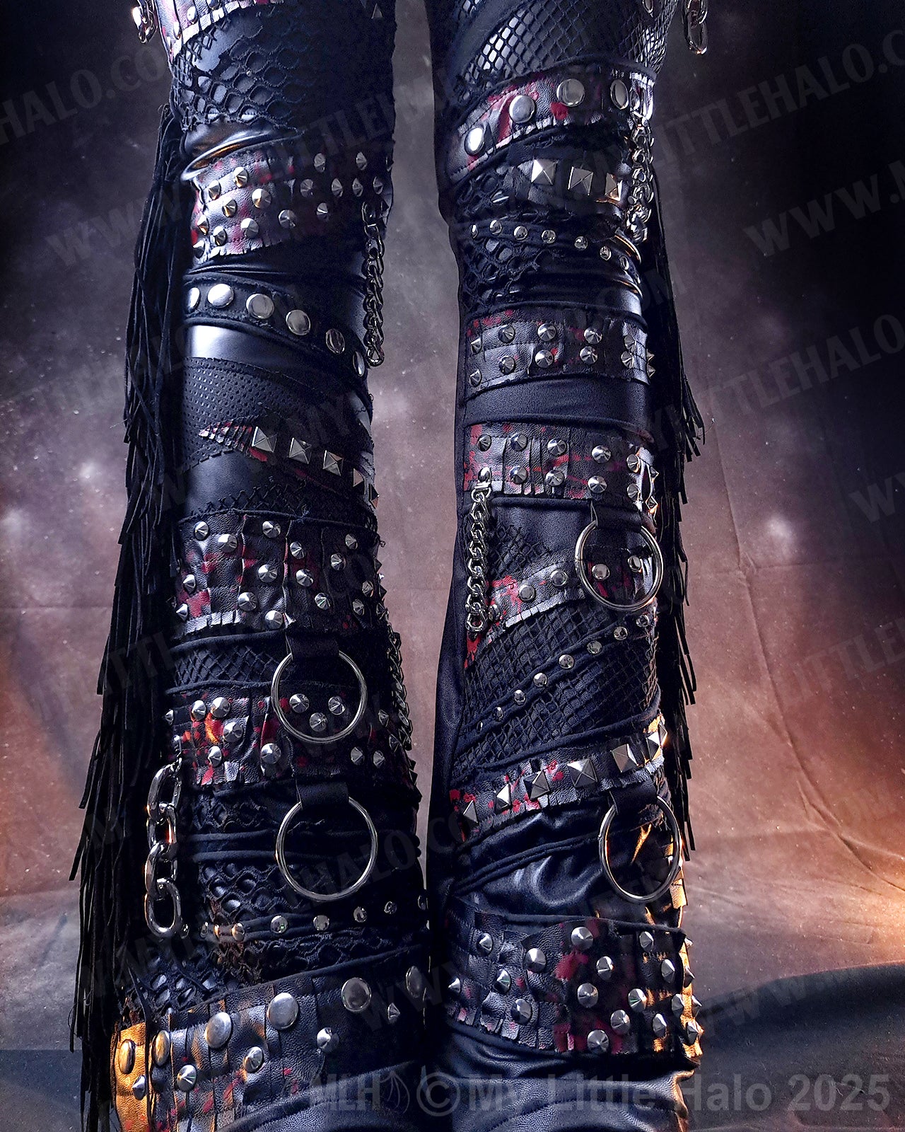 #6 High Waisted Blood Splatter Gothic Flares