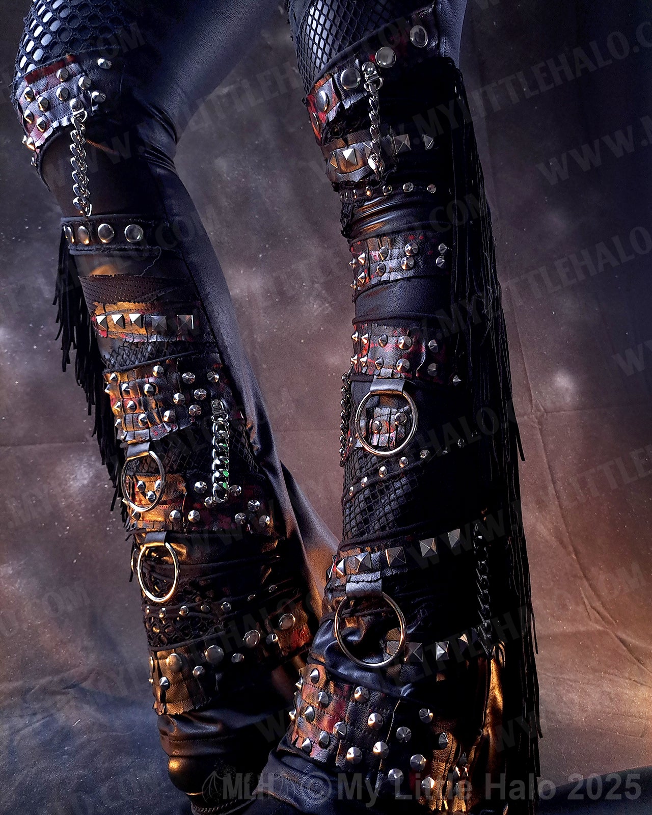 #6 High Waisted Blood Splatter Gothic Flares