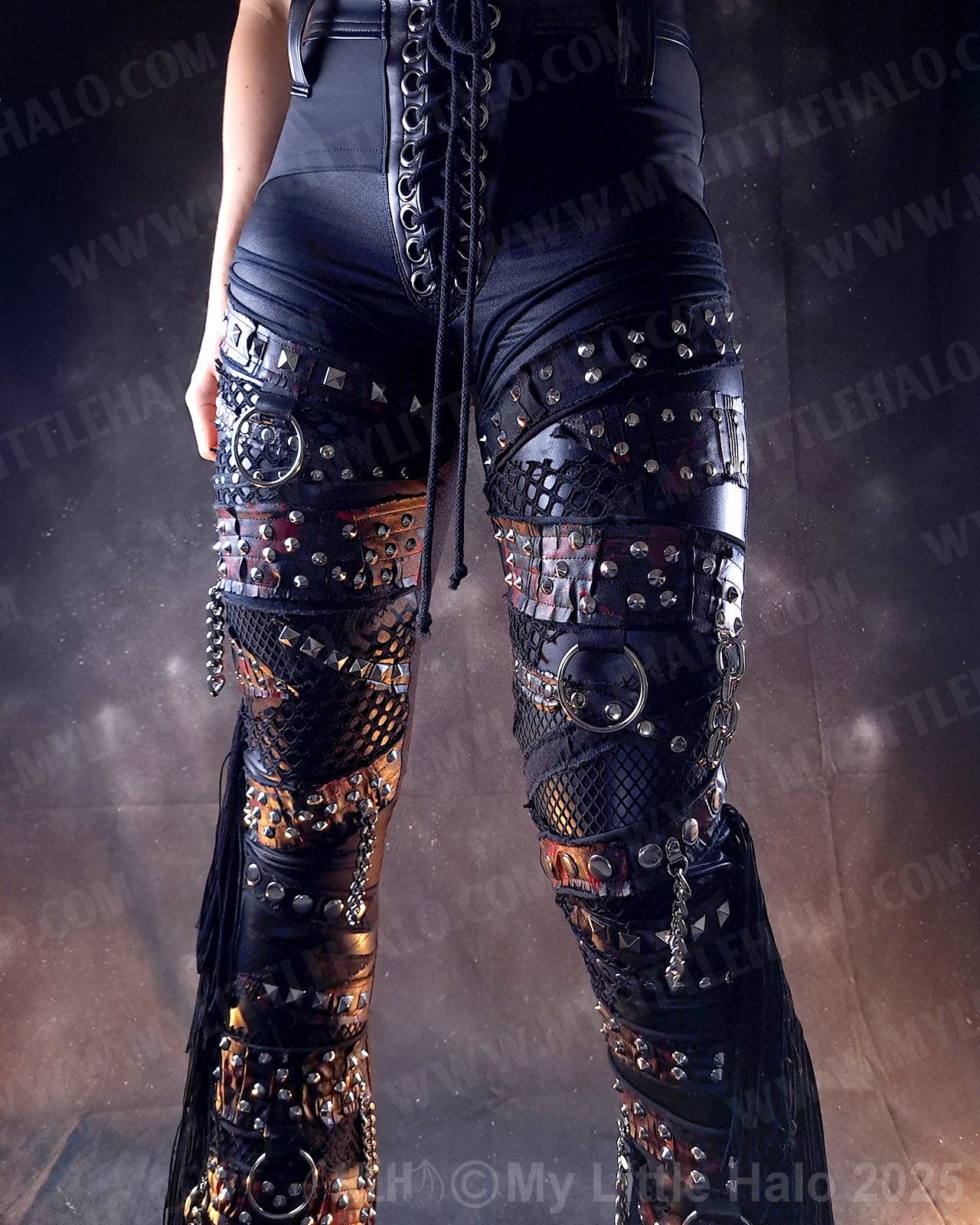 #6 High Waisted Blood Splatter Gothic Flares