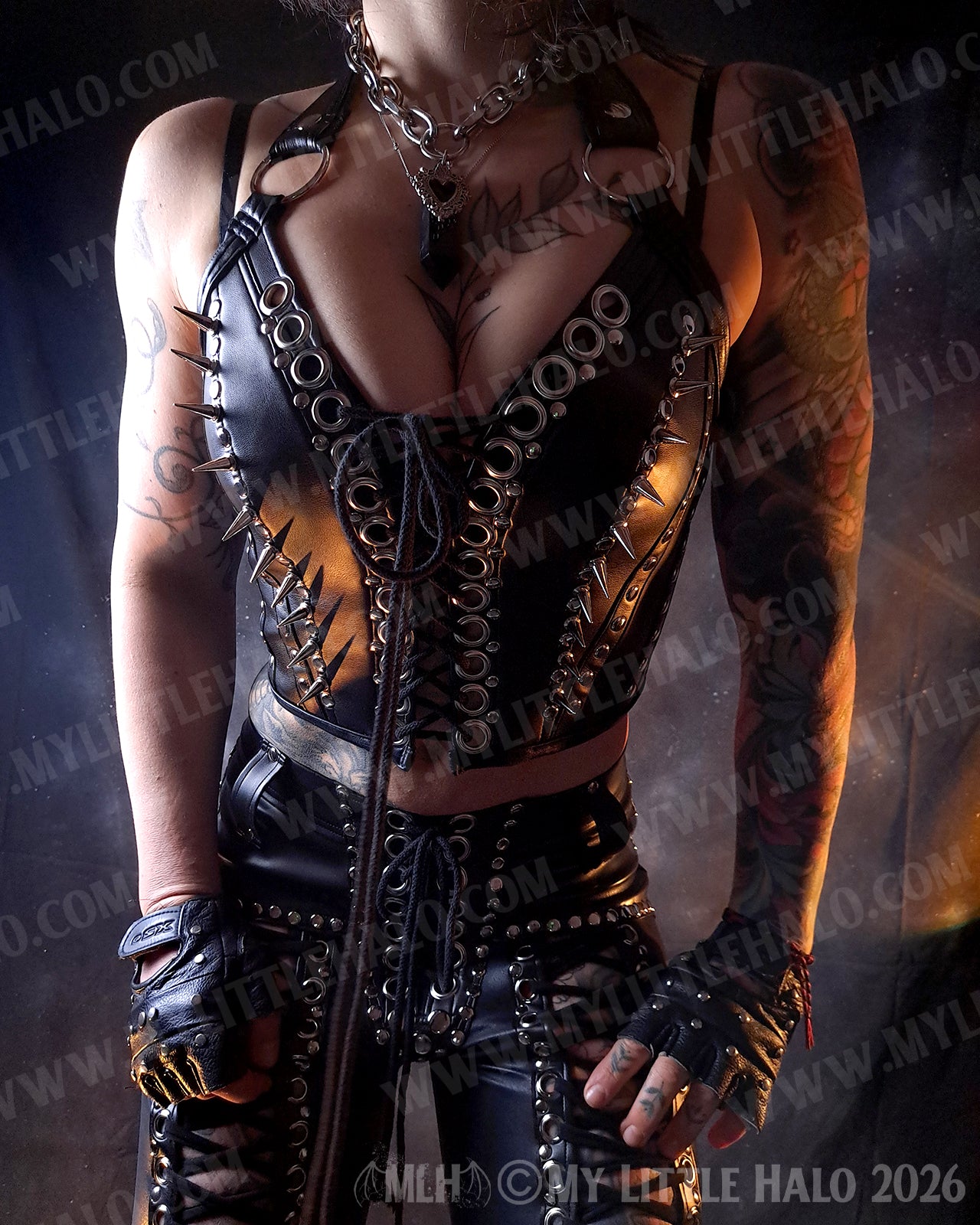 Black Spiked Bustier #9
