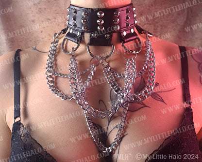 Choker 14 D-Rings, Cones & Chains (24-01-00-27)