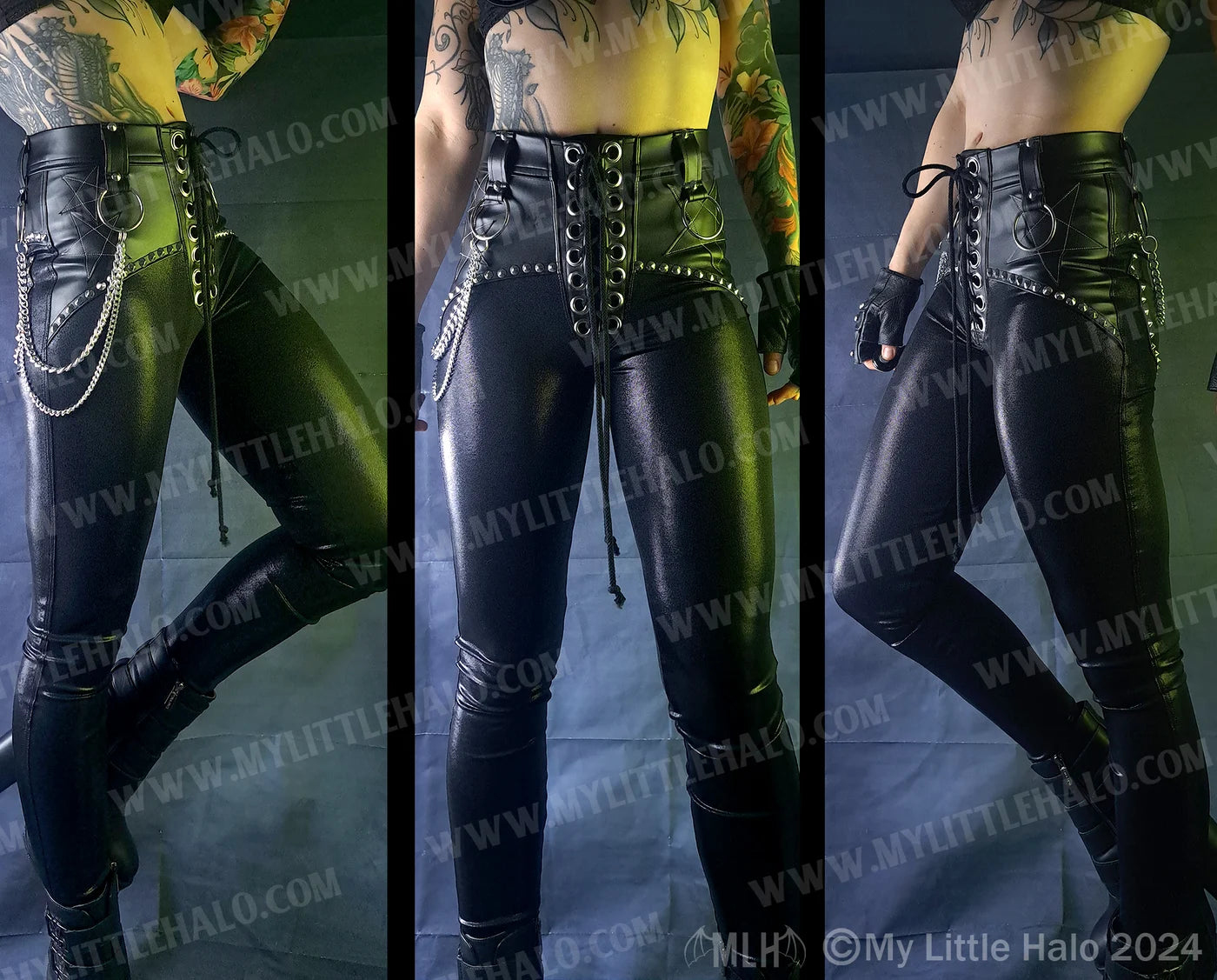 High Waist Star & Chain Skinnies (24-01-00-04)