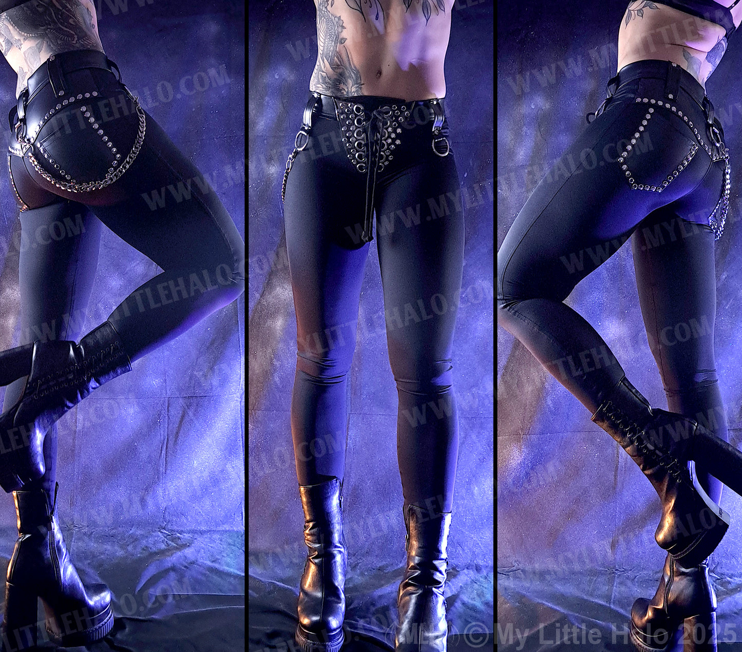 Low Waisted Skinny Leg Rock Pants