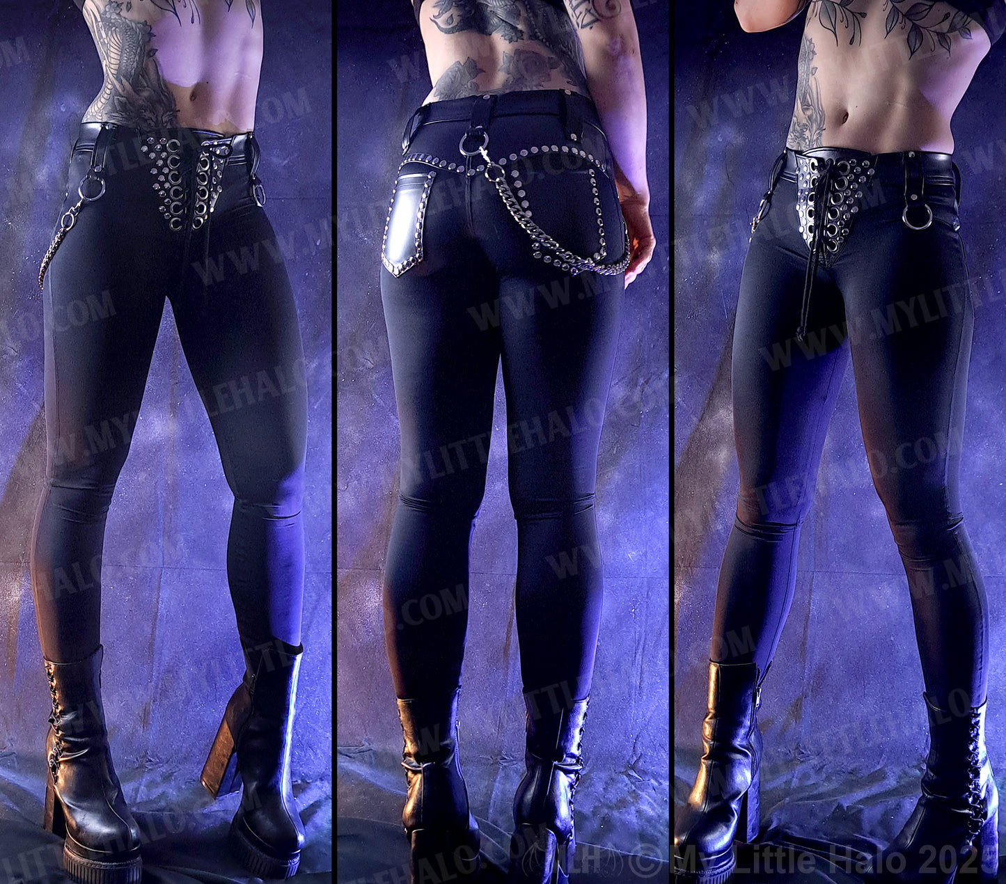Low Waisted Skinny Leg Rock Pants