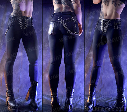 Low Waisted Skinny Leg Rock Pants