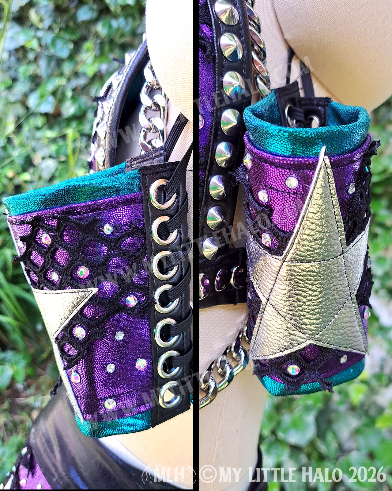 Purple, Teal & Silver Star Wrestling Set