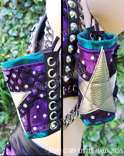 Purple, Teal & Silver Star Wrestling Set