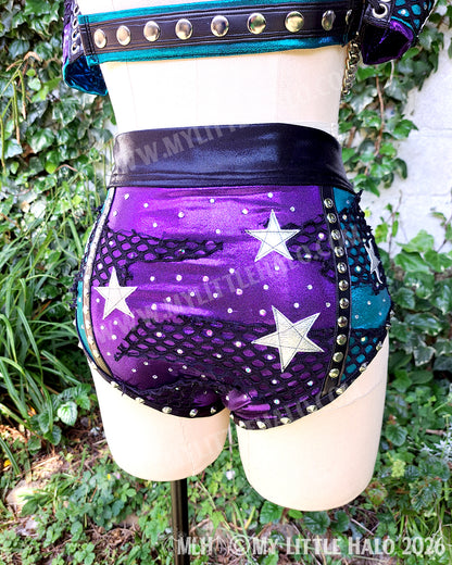 Purple, Teal & Silver Star Wrestling Set