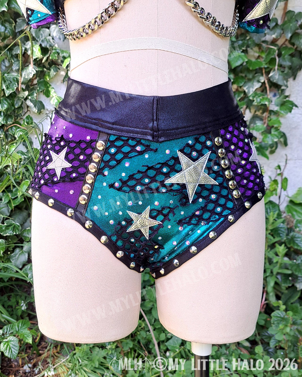 Purple, Teal & Silver Star Wrestling Set