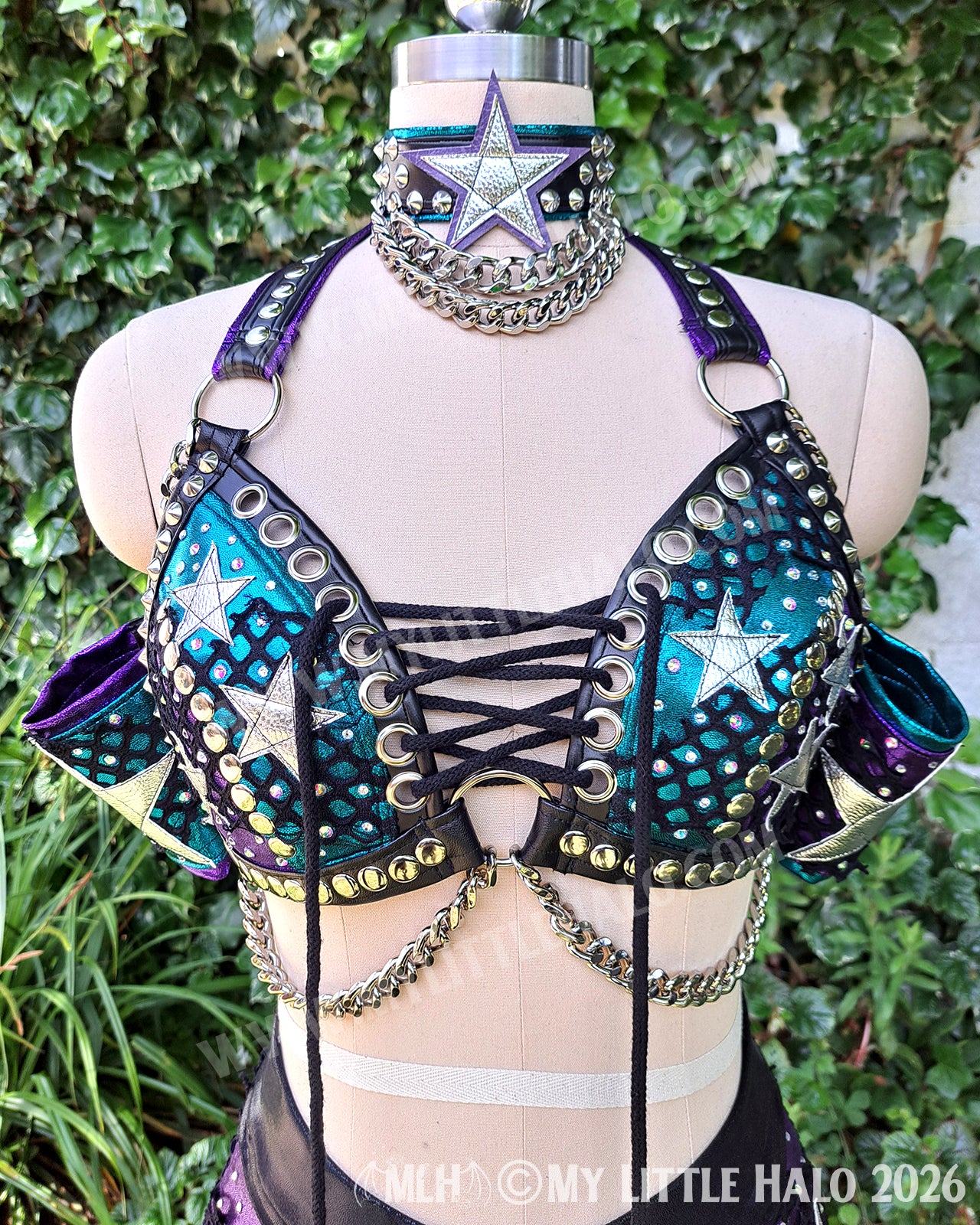 Purple, Teal & Silver Star Wrestling Set