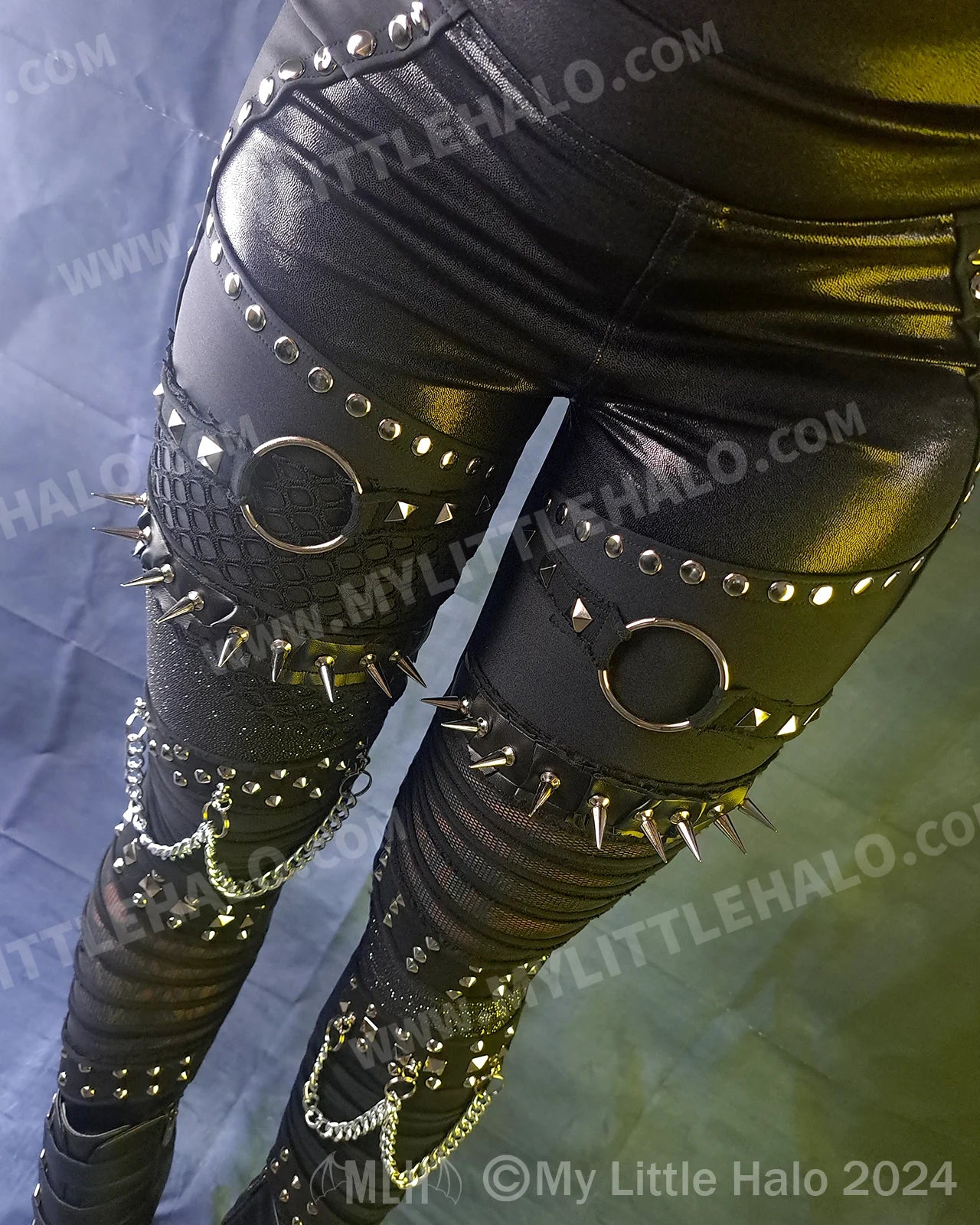 Spikes & Mesh Leggings (Large Only)