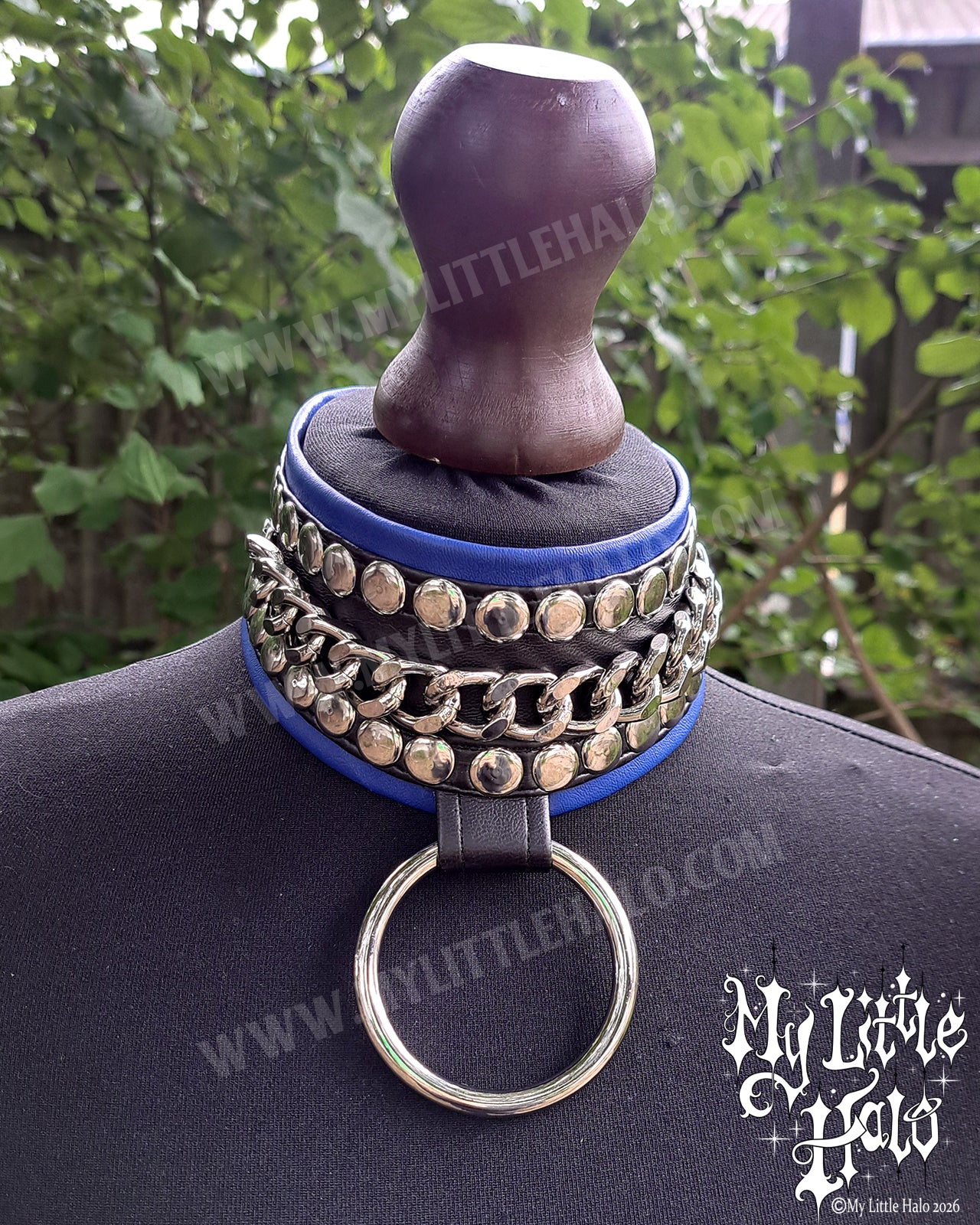 Blue & Black Chain Choker
