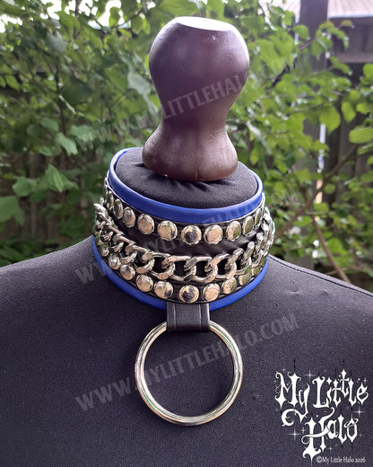 Blue & Black Chain Choker