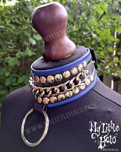 Blue & Black Chain Choker