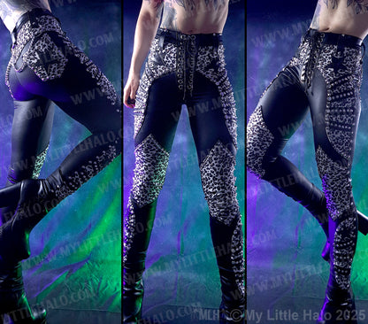 #8 Black & Cheetah Print High Waisted Rivet & Star Pants