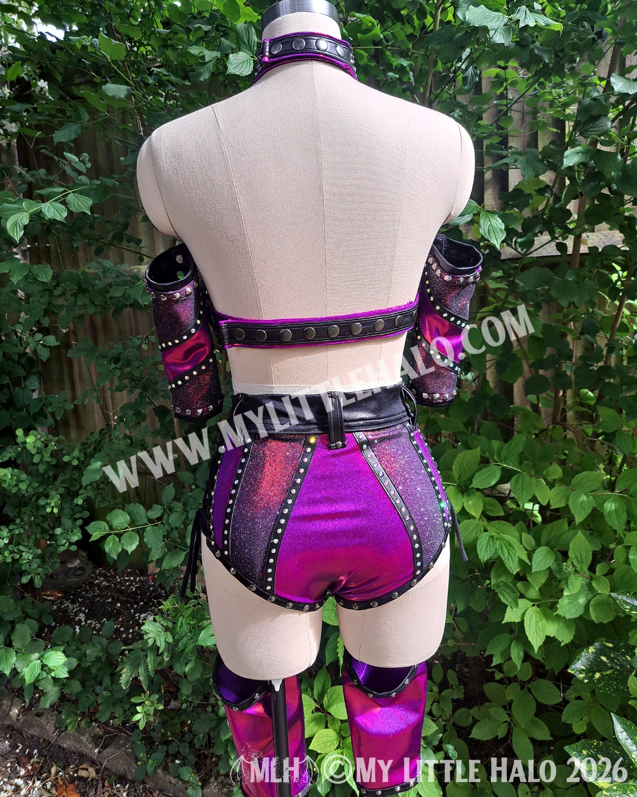 Claret Glitter Mesh Sparkle Wrestling Set