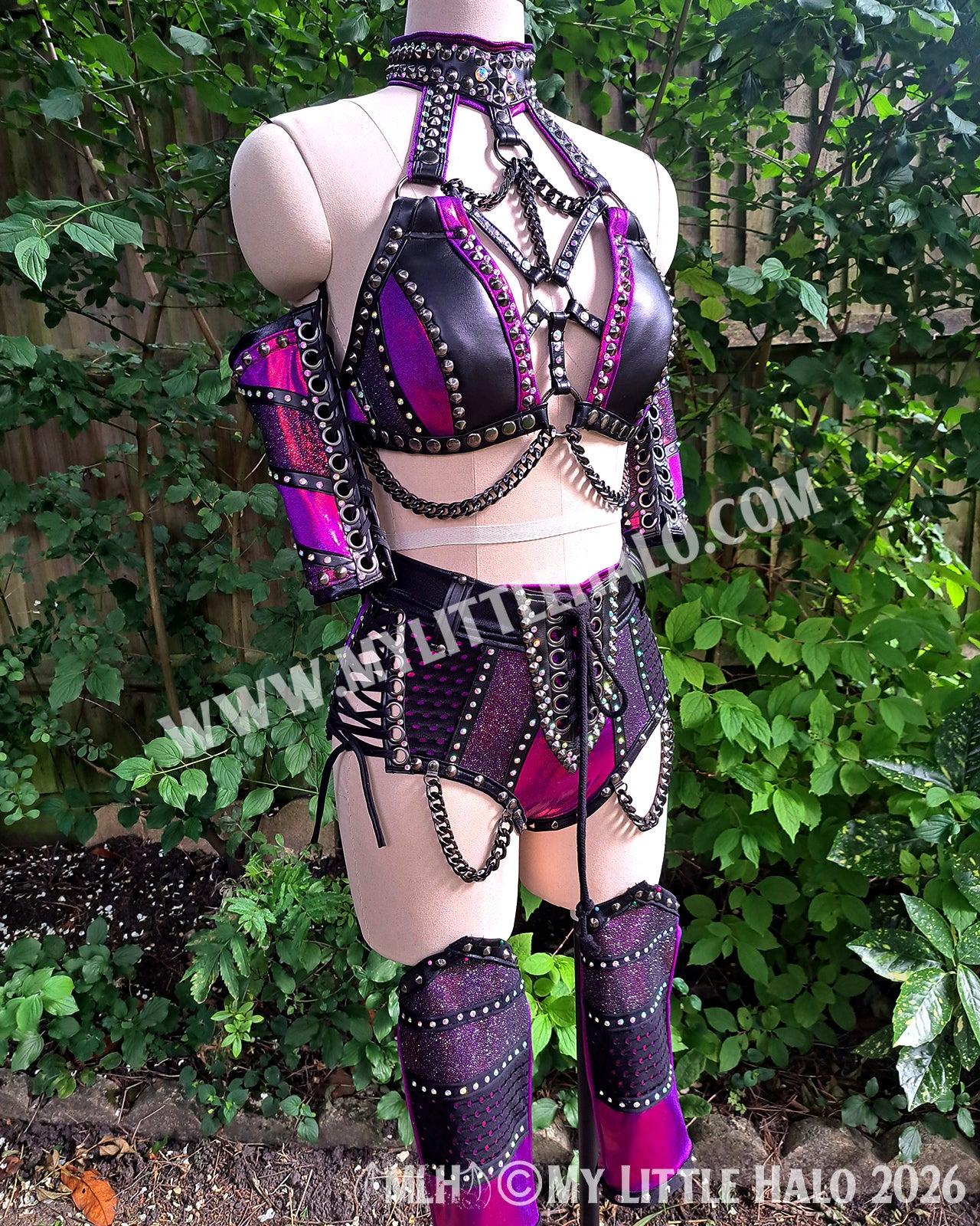Claret Glitter Mesh Sparkle Wrestling Set