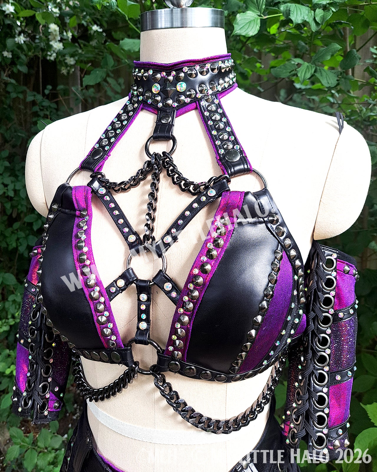 Claret Glitter Mesh Sparkle Wrestling Set