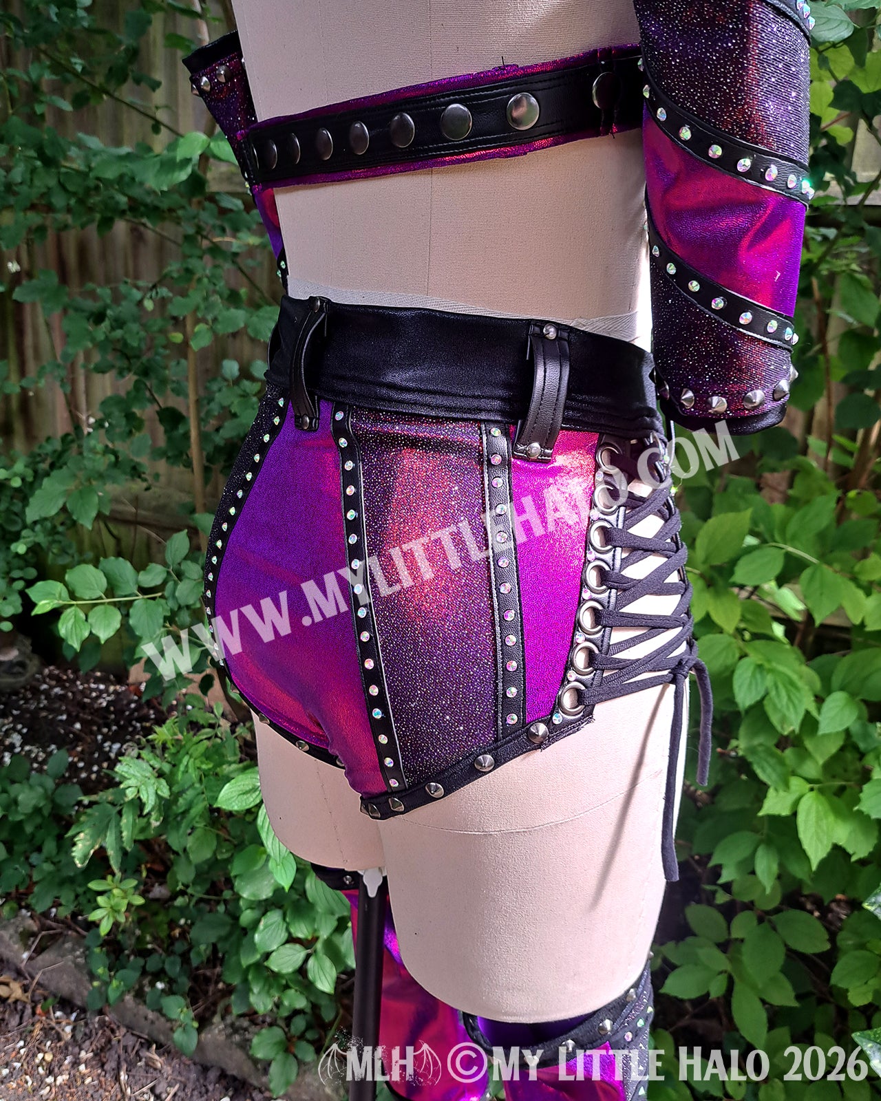 Claret Glitter Mesh Sparkle Wrestling Set