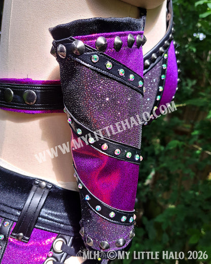 Claret Glitter Mesh Sparkle Wrestling Set