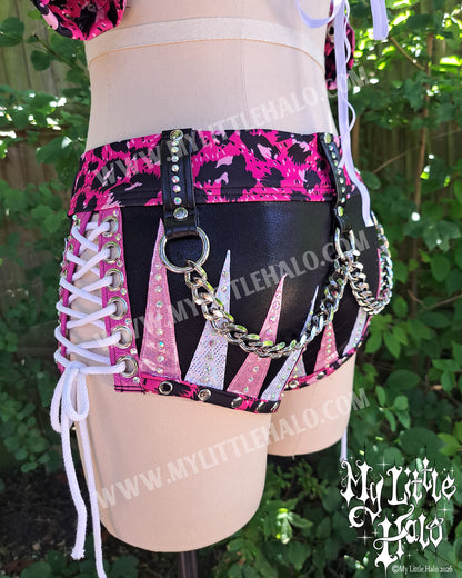 Pink, Black & White 3 Piece Wrestling Set