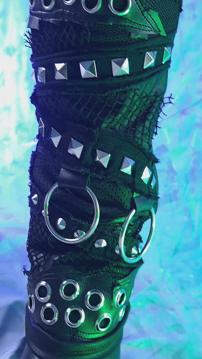 Men’s Matte Black Straight Leg Rock Pants