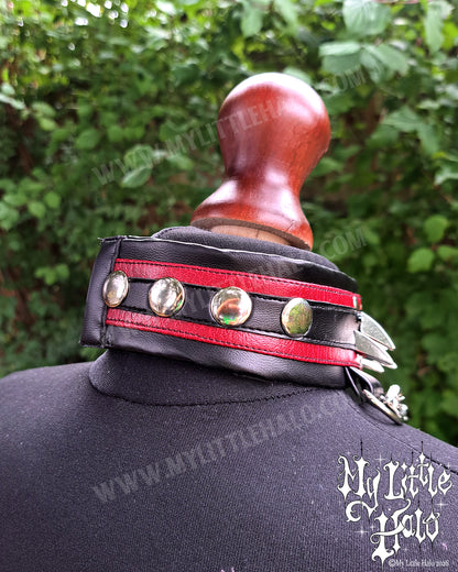 Black & Red Dragonclaw Spike Choker